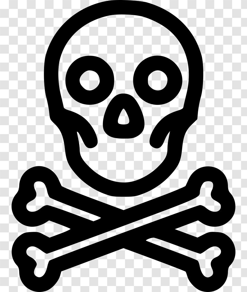 Skull And Crossbones Poison Clip Art - Head Transparent PNG
