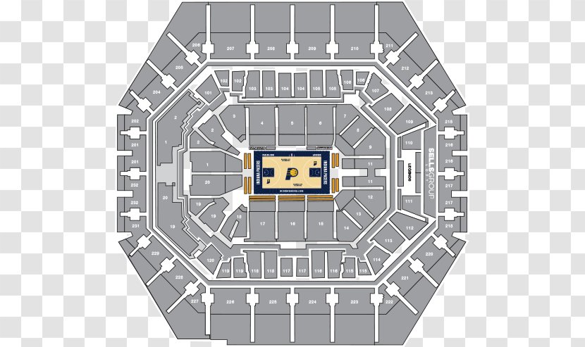 Bankers Life Fieldhouse Indiana Pacers Aircraft Seat Map Club Seating - Area - Sport Venue Transparent PNG