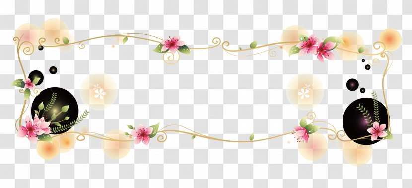 Template Blogger Download - Flower - Fresh Flowers Surround The Border Transparent PNG