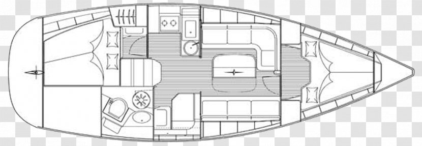 Bavaria Yachtbau Cruiser 33 Cherbourg-Octeville Ship Cabin - Drawing - Yacht Charter Transparent PNG