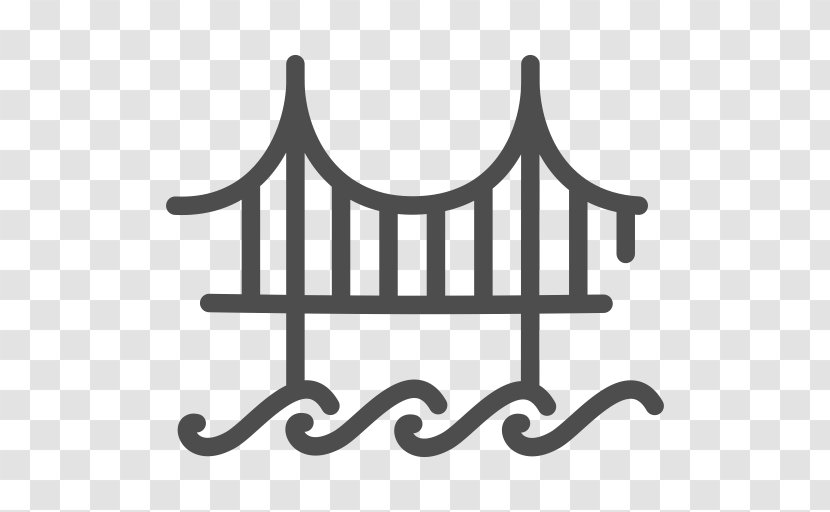 Golden Gate Bridge Clip Art - Monochrome Transparent PNG