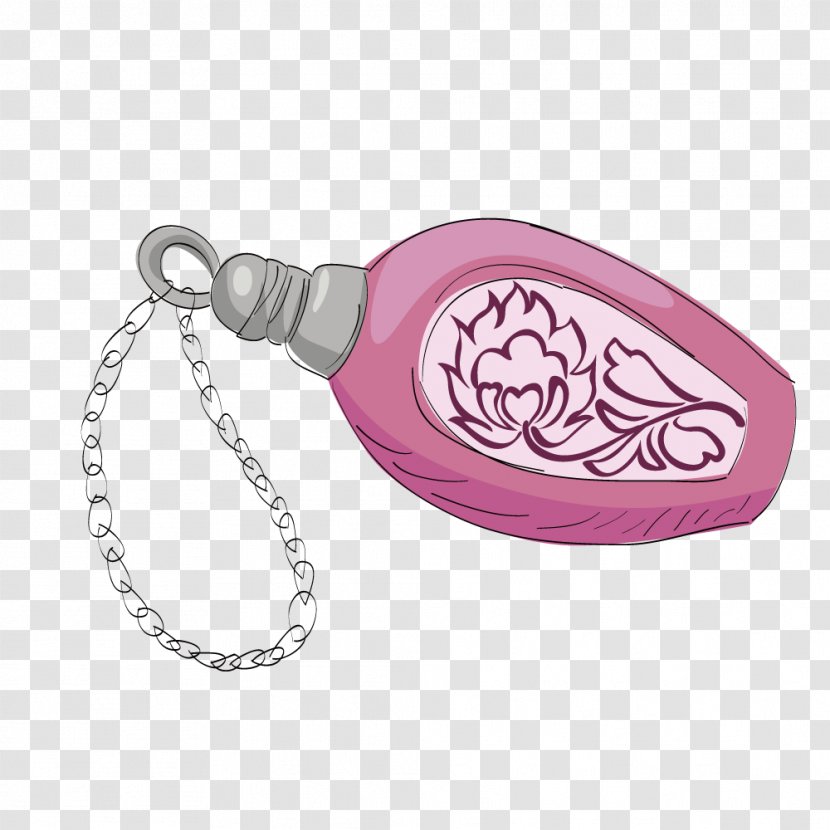 Bottle Perfume Download Gratis - Keychain - Vector With A Rope Transparent PNG