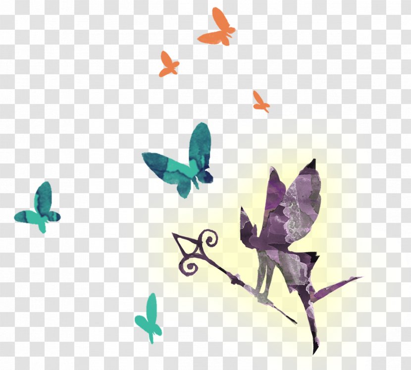 Butterfly Download Illustration - Elf - Fairy Korea Cartoon Creative Hand-painted Transparent PNG