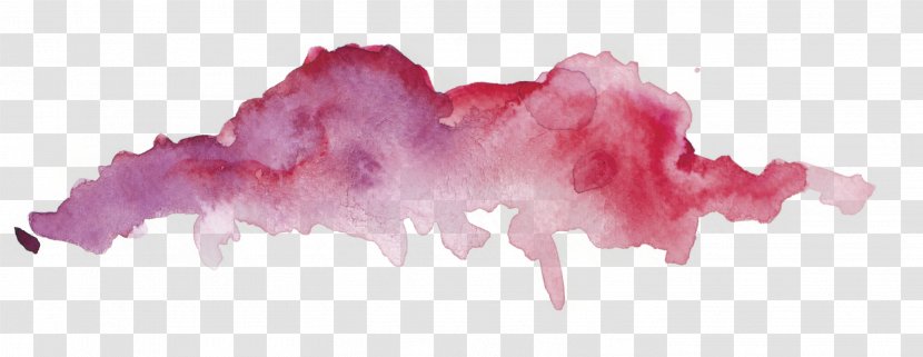 Watercolor Painting Art - Purple Ink Transparent PNG