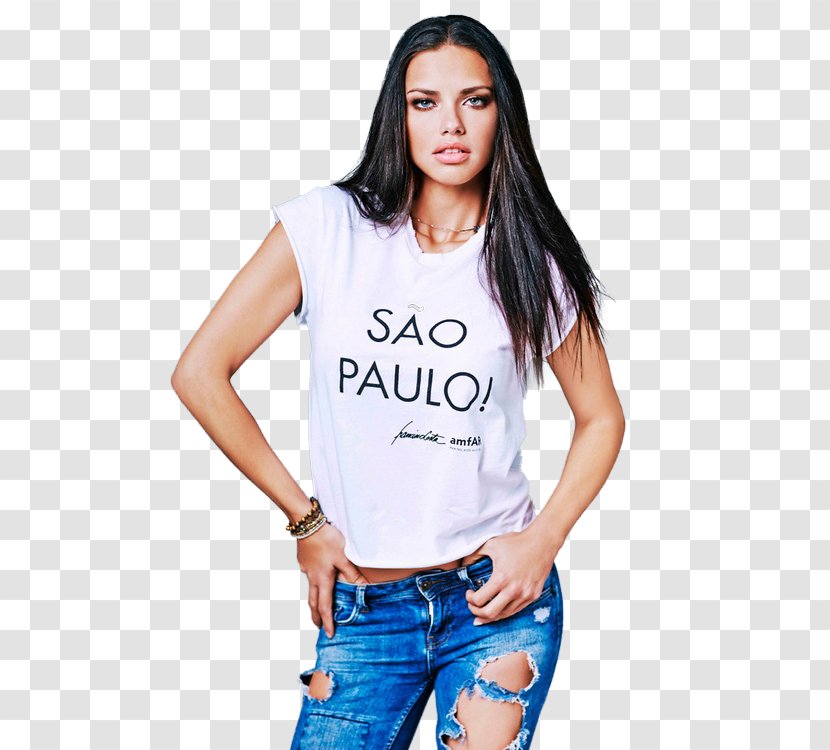 Adriana Lima T-shirt Fashion Model - Heart - File Transparent PNG