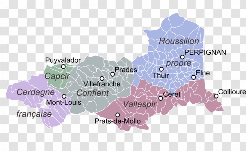 Roussillon County Of Cerdanya Northern Catalonia Map Transparent PNG