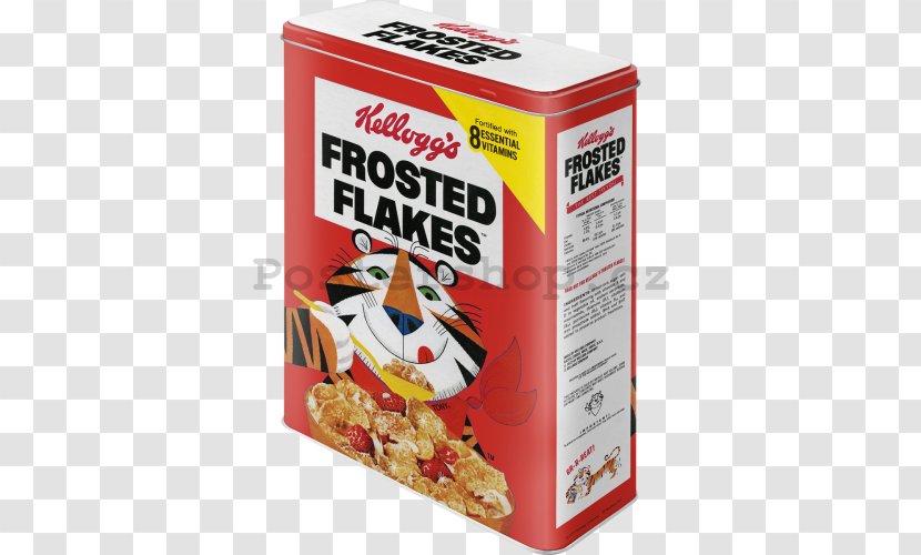 Frosted Flakes Corn Kellogg's Tony The Tiger Breakfast Cereal - Menu - Box Transparent PNG