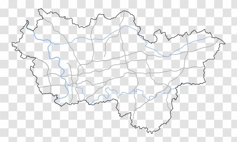 Line Art White Point Map - Tree Transparent PNG
