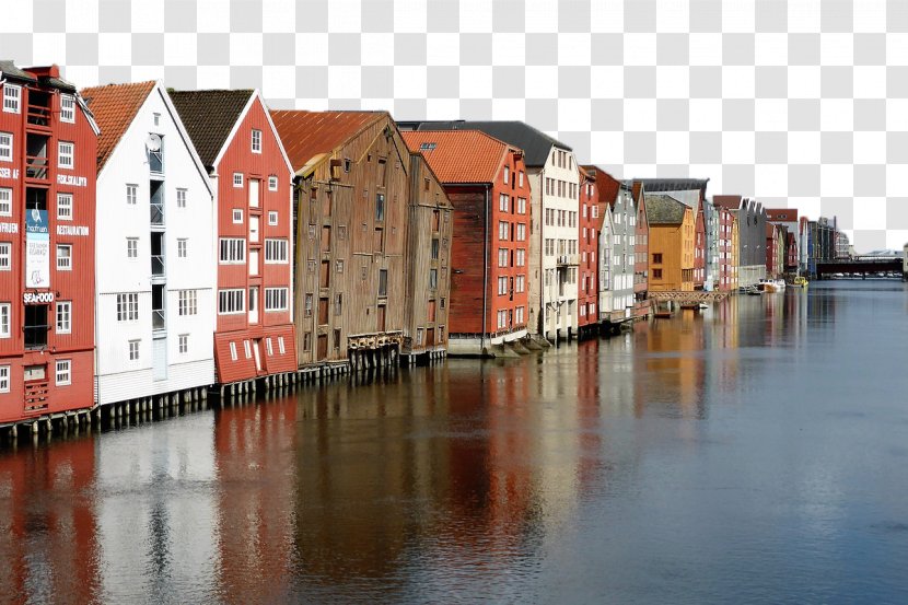 Nidelva Trondheim Warehouse Stock Photography - Canal - River Town Building Transparent PNG