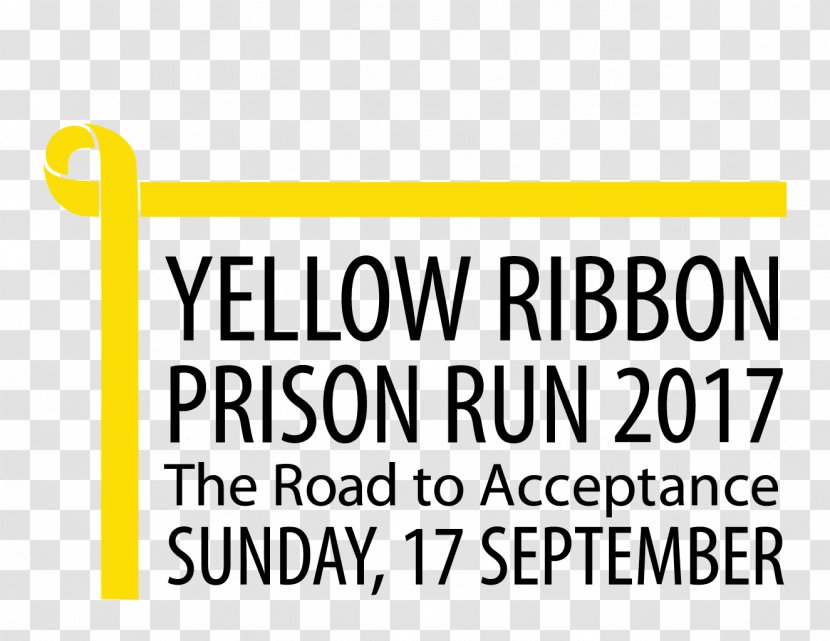 Marathon Running Logo Brand Font - Yellow Ribbons Transparent PNG