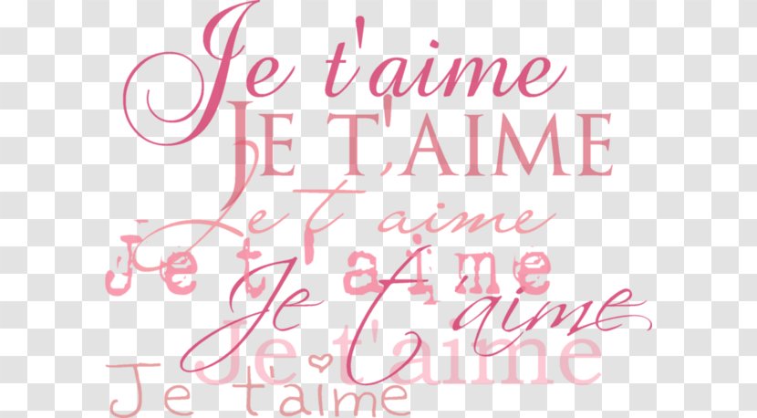 Sara's Promise Clip Art - Heart - JE T'AIME Transparent PNG