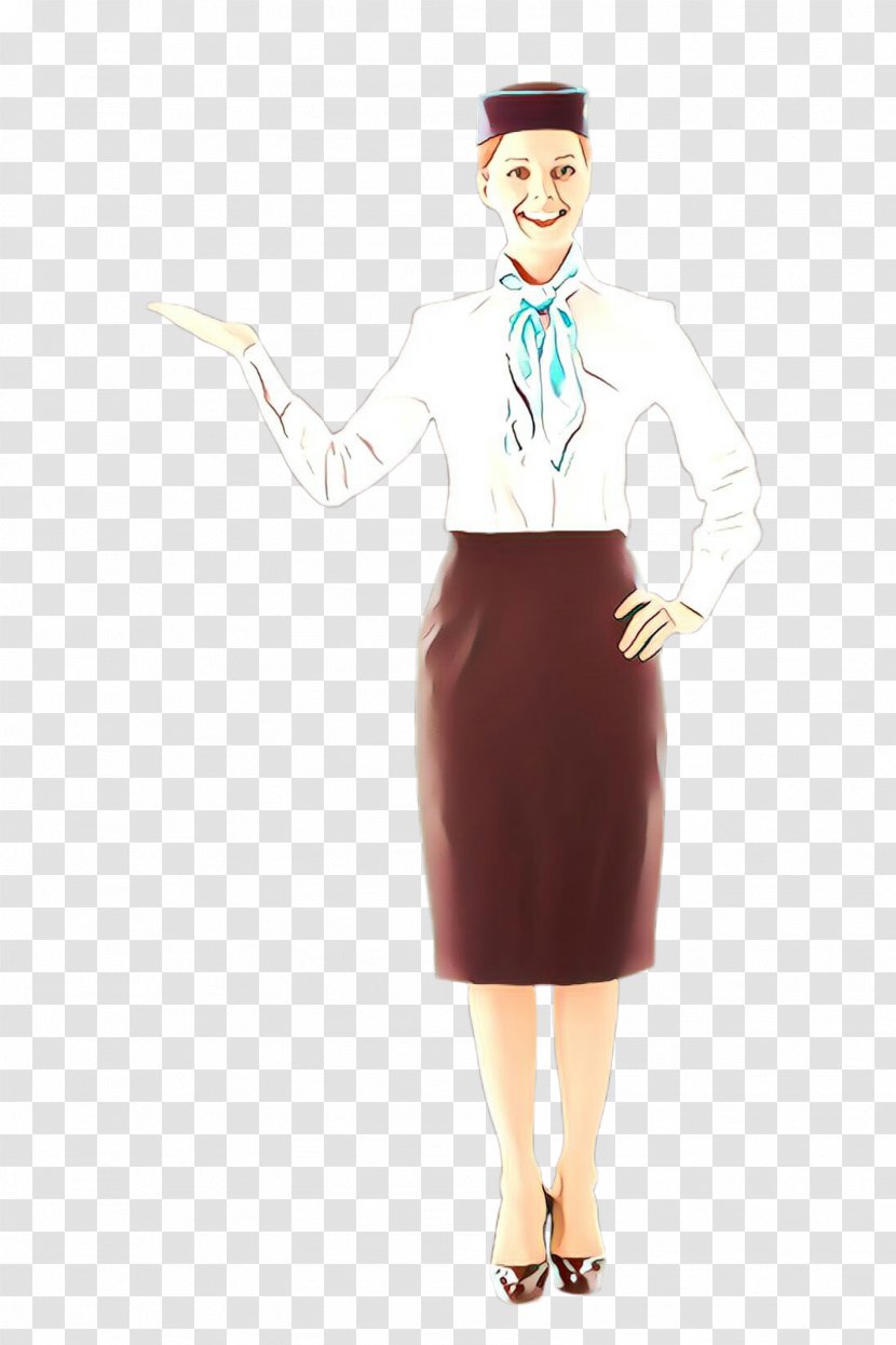 Clothing Pencil Skirt Standing Gesture Uniform - Fashion Design Transparent PNG
