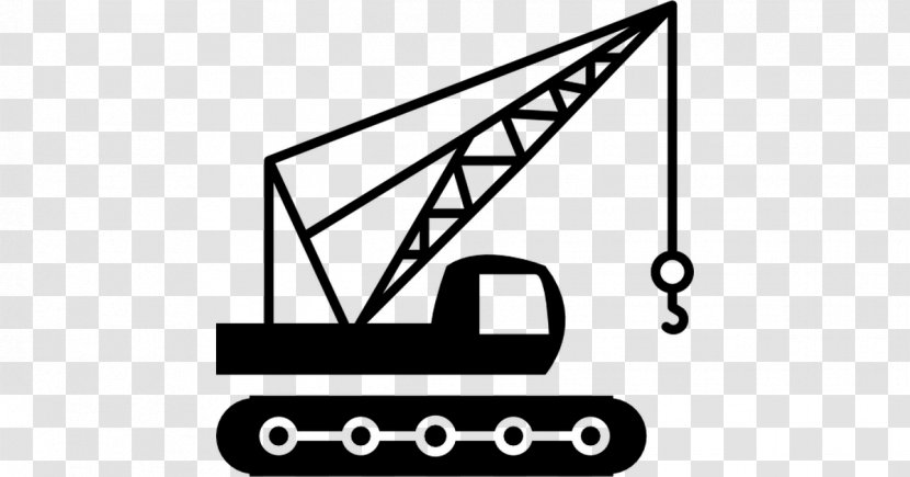 Crane Architectural Engineering Heavy Machinery Building - Monochrome Transparent PNG