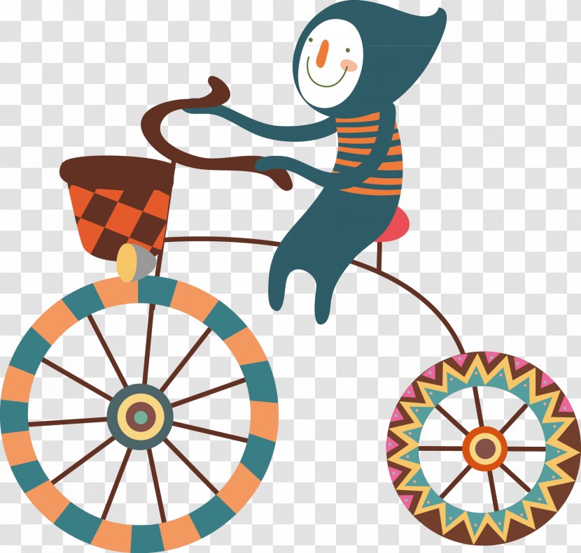 Cartoon Illustration - Area - Cycling Pattern Vector Transparent PNG