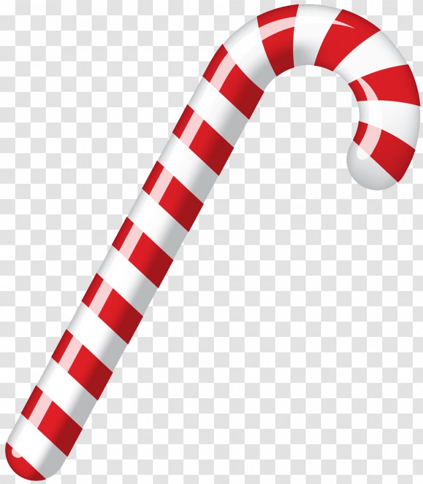 Candy Cane Christmas Clip Art - Red - HD Transparent PNG