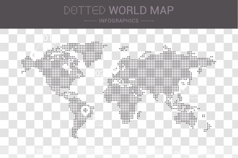 Earth Globe World Map - Royaltyfree - Vector Dotted Transparent PNG