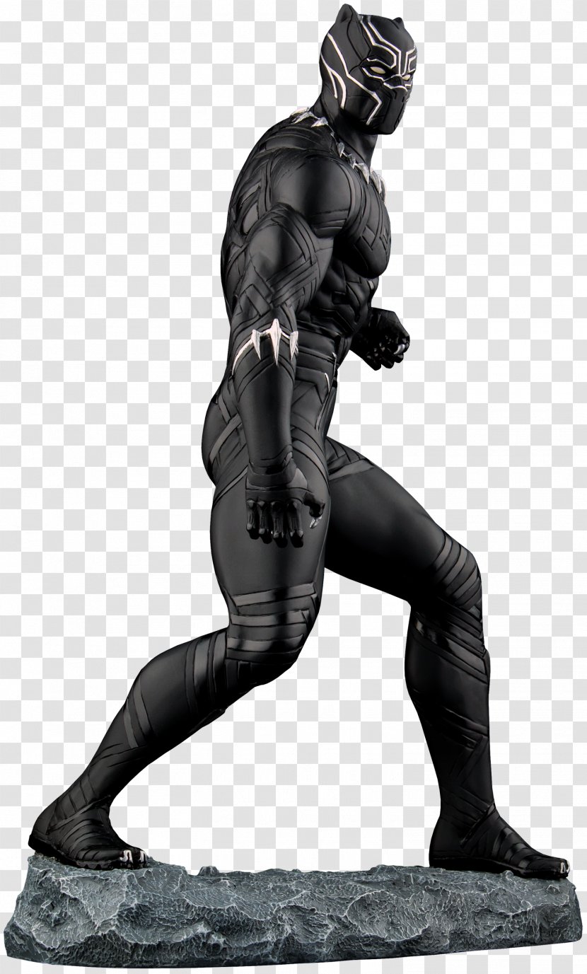 Black Panther Statue Sculpture Figurine - Captain America Civil War Transparent PNG