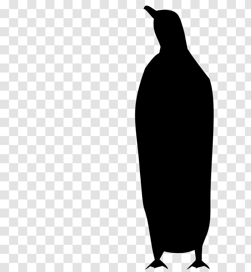 Penguin Silhouette Font Beak - Blackandwhite Transparent PNG