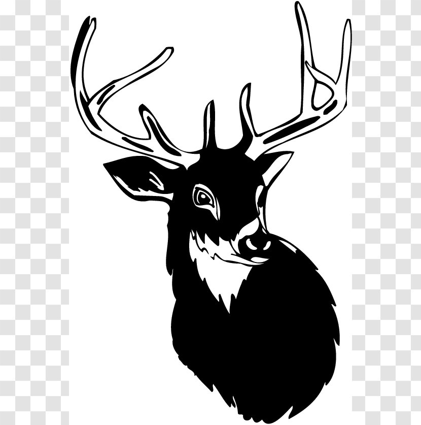 White-tailed Deer Moose Antler Clip Art - Silhouette - Free Pictures Transparent PNG
