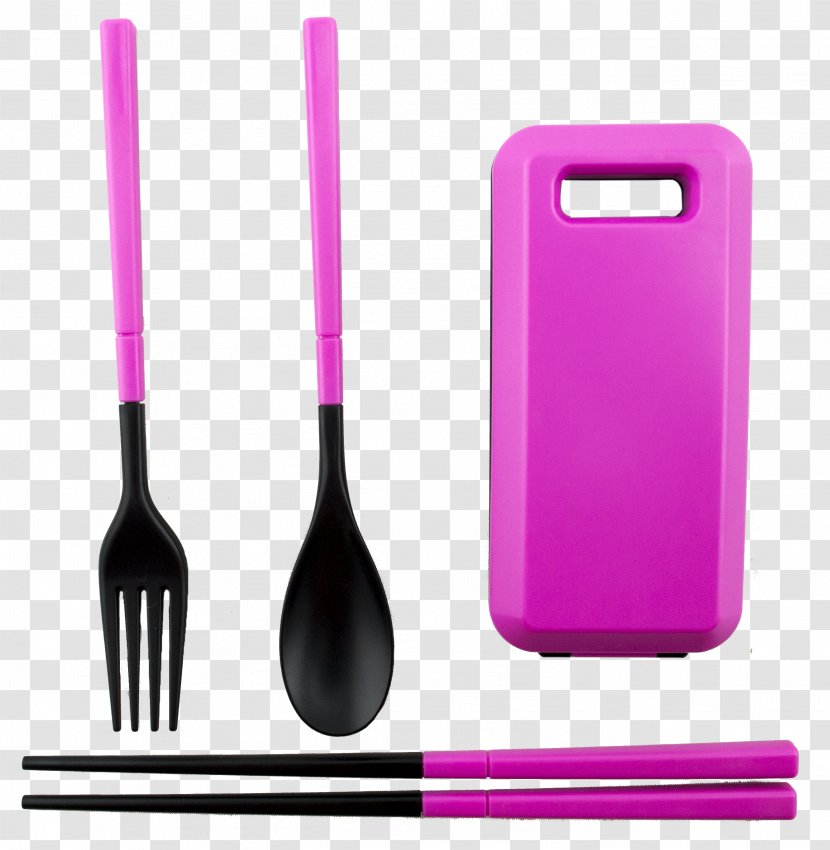 Spoon Fork Cutlery Chopsticks Green - Purple Transparent PNG