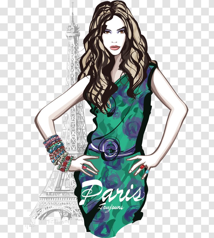Paris French Fashion Model - Heart - Beauty Transparent PNG