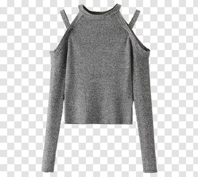 Sleeve T-shirt Sweater Shoulder - Tshirt - Cold Tops Transparent PNG