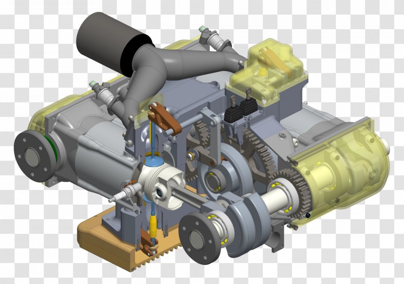 Opposed-piston Engine Four-stroke 3-stage VTEC - Fourstroke Transparent PNG
