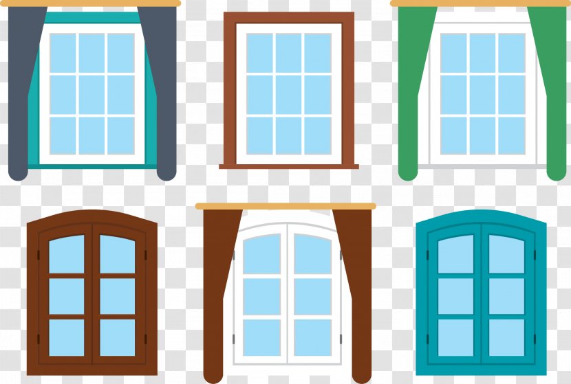 Window House Curtain - Vitre - Vector Windows Transparent PNG