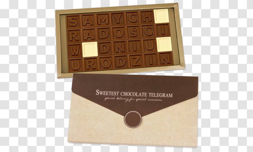 Chocolate Bar Cardboard Box Letter - Brown Transparent PNG