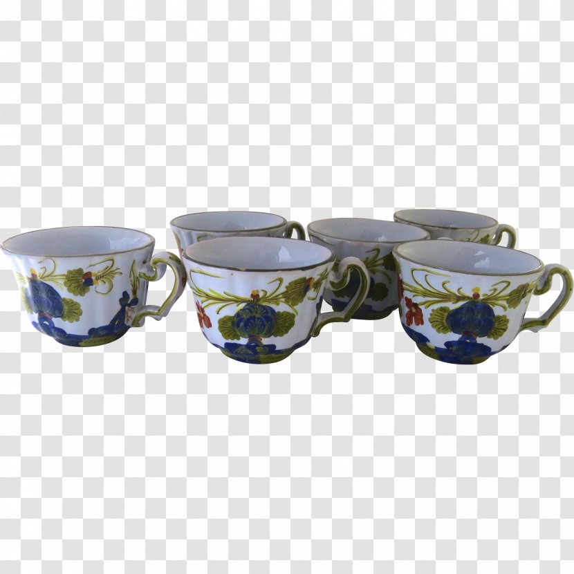 Coffee Cup Ceramic Saucer Glass Mug - Hand Painted Transparent PNG