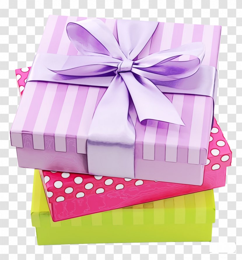 Present Pink Ribbon Gift Wrapping Party Favor - Paint - Magenta Box Transparent PNG