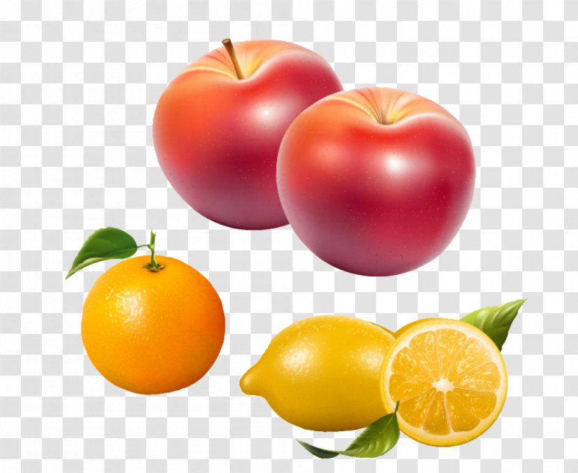 Apple Fruit Download Clip Art - Vegetable - Orange And Lemon Transparent PNG
