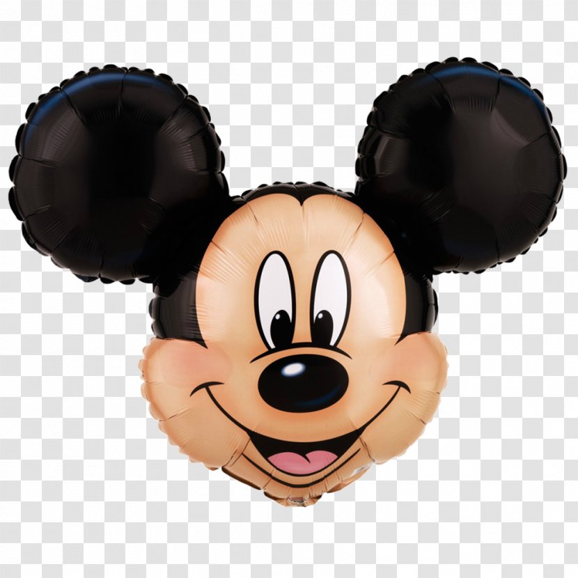 Mickey Mouse Minnie Mylar Balloon Birthday - Head Sillouitte Transparent PNG