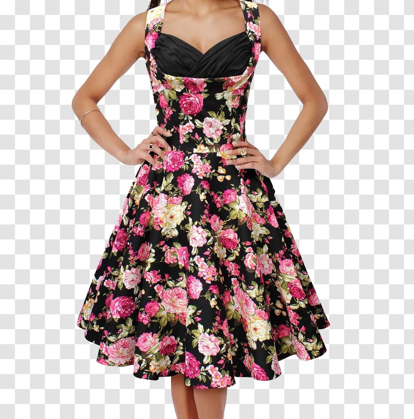 1950s Dress Vintage Clothing Retro Style - Skirt - Floral Free Download Transparent PNG