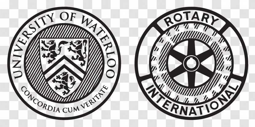 University Of Waterloo Organization Rotaract T-shirt - Black And White Transparent PNG