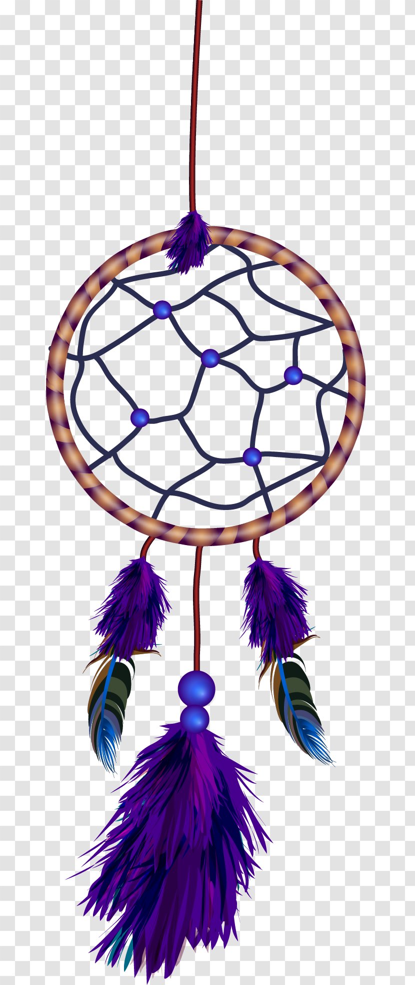 Dreamcatcher Feather Euclidean Vector - Bird - Painted Transparent PNG