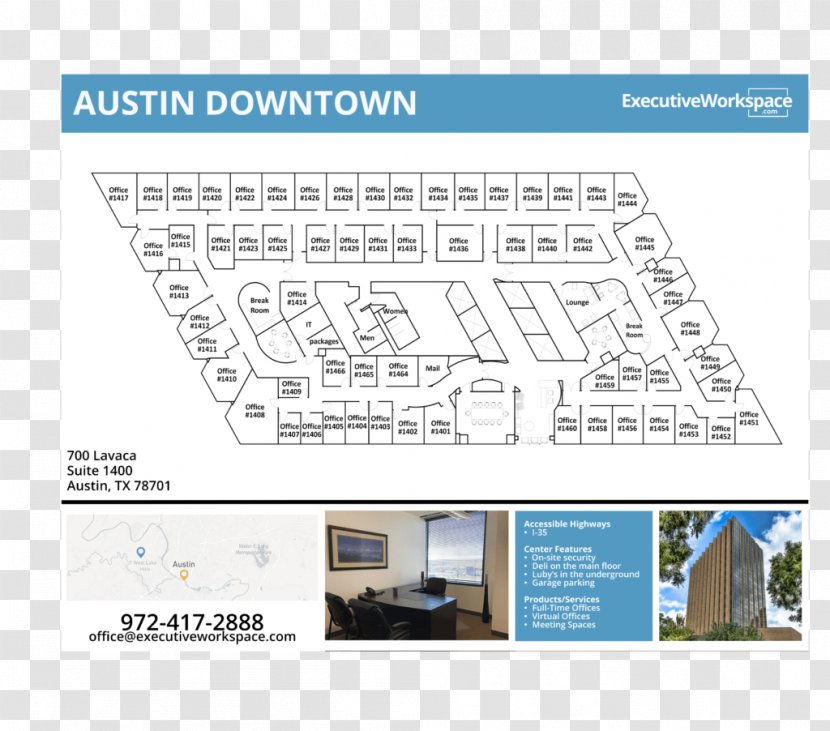 Executive Workspace Lavaca Street Organization - Location - Amenity Transparent PNG