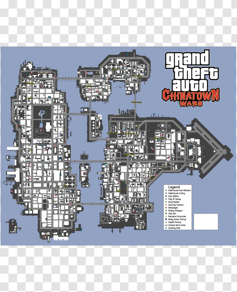 Grand Theft Auto: Chinatown Wars San Andreas Vice City Auto V III - Urban Design - Map Transparent PNG