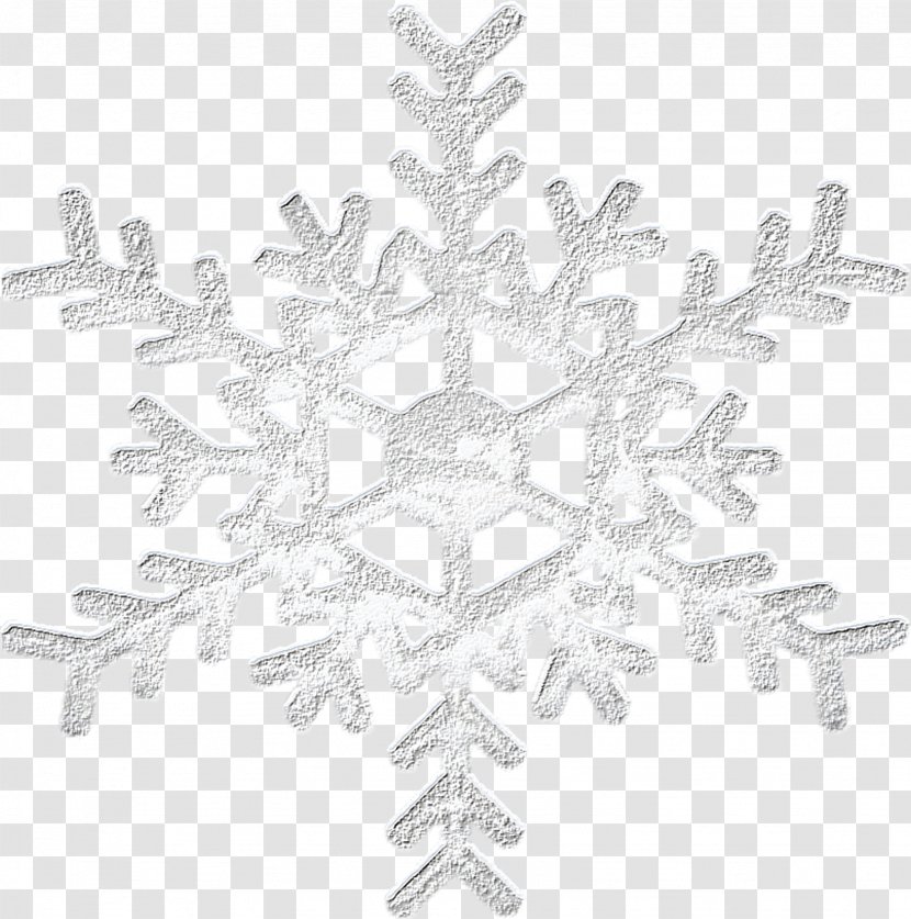 Snowflake Christmas Ornament White Monochrome Pattern Transparent PNG
