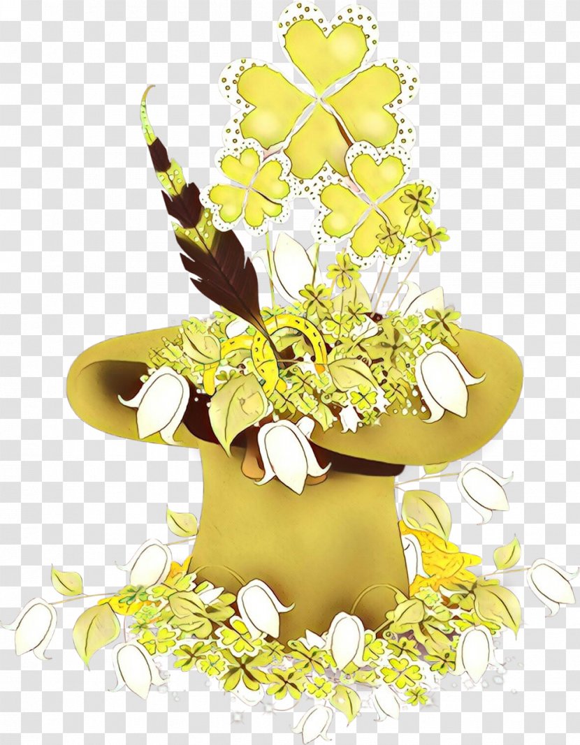 Yellow Flower Cut Flowers Plant Clip Art - Flowerpot Floristry Transparent PNG