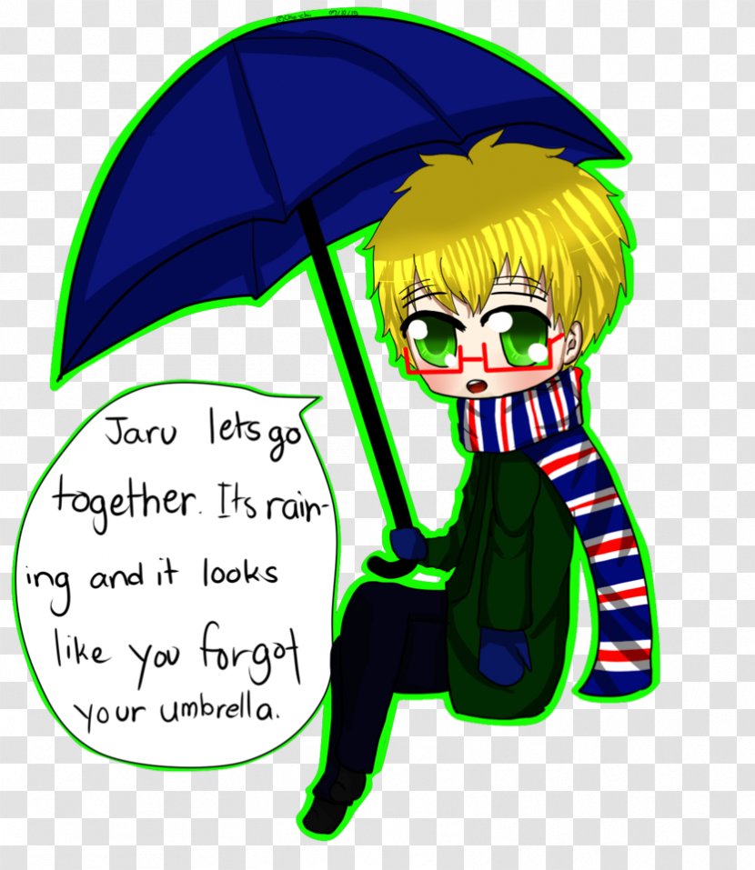 Umbrella Green Cartoon Clip Art - Fictional Character Transparent PNG