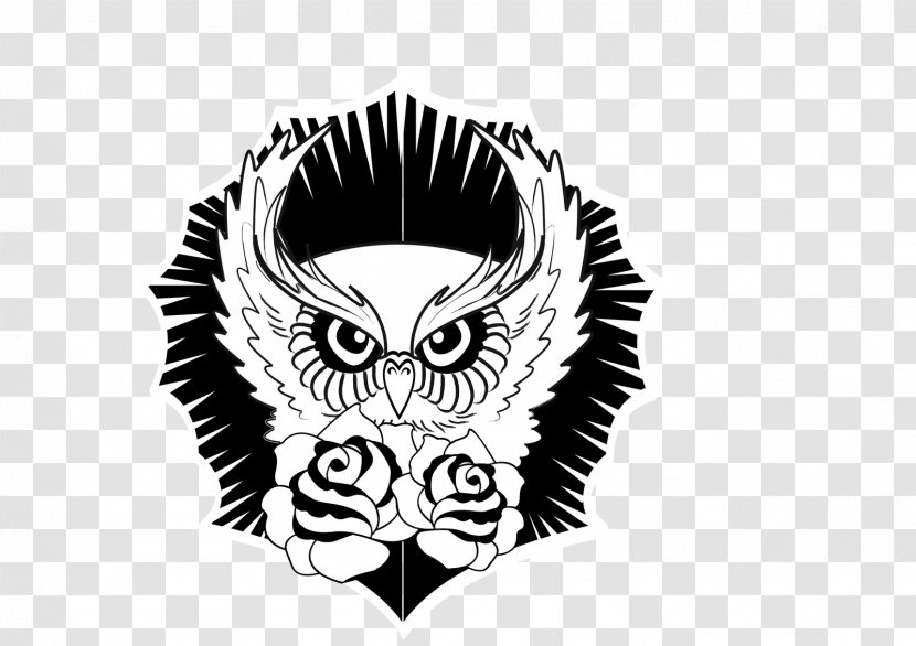 Owl Beak White Font - Monochrome Transparent PNG