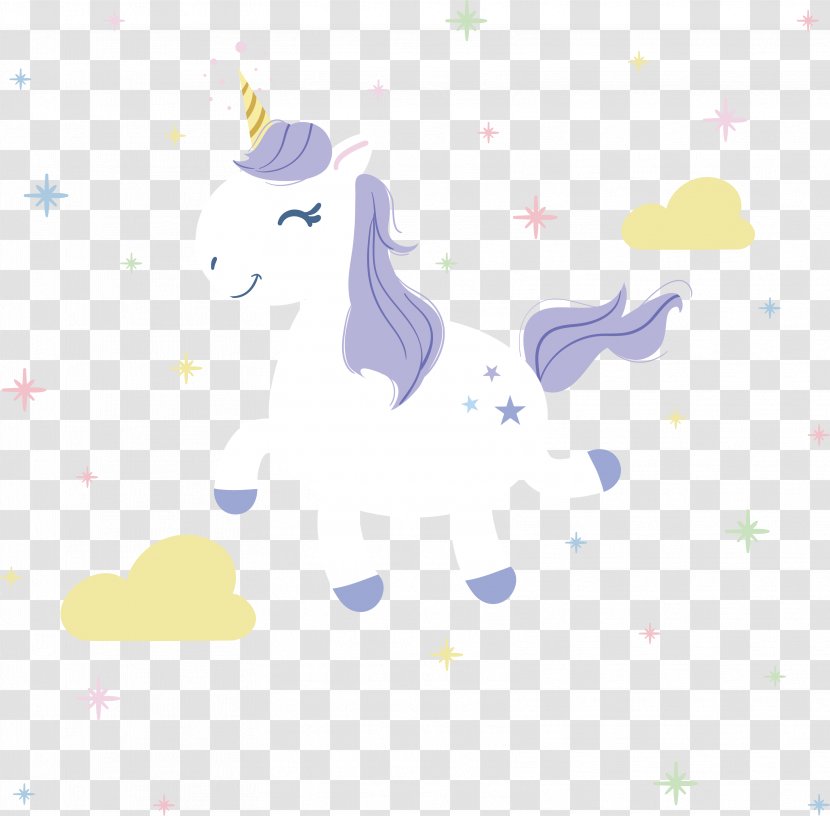 Unicorn - Textile - Happy Jumping White Transparent PNG