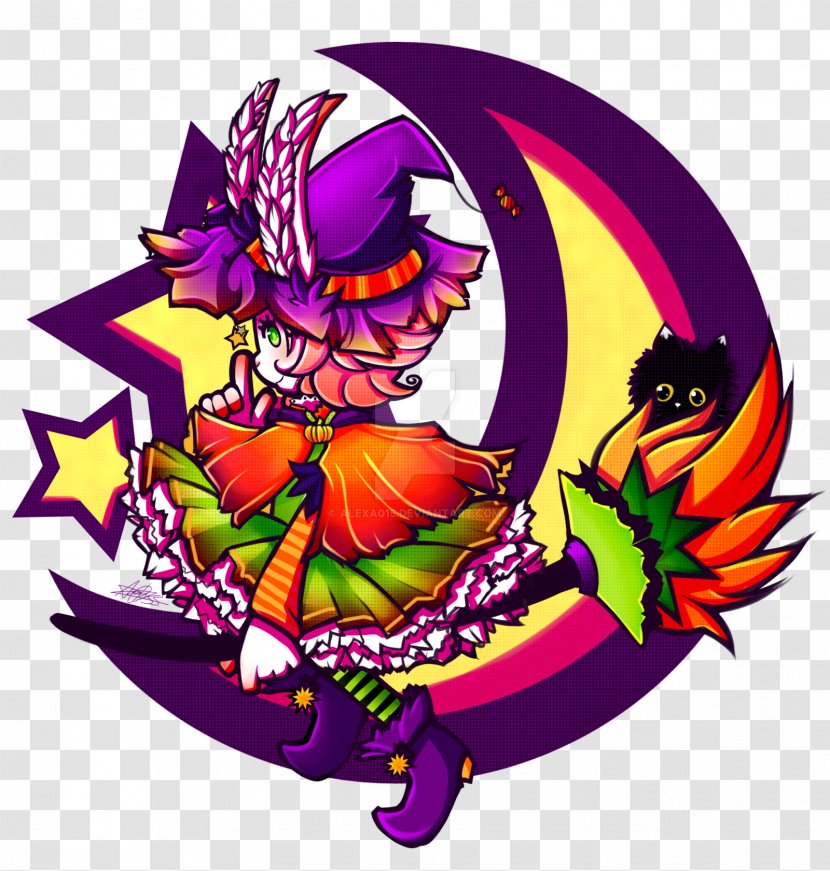 Purple Legendary Creature Clip Art - Fictional Character - The Rabbit Is Inset On Moon Transparent PNG