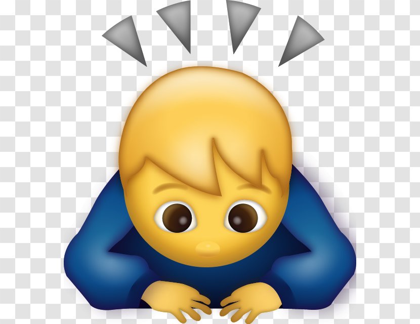 Emojipedia Bowing IPhone Person - Yellow - Emoji Transparent PNG