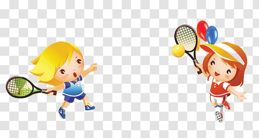 Child Badminton Tennis - Happiness - Cartoon Kids Playing Transparent PNG