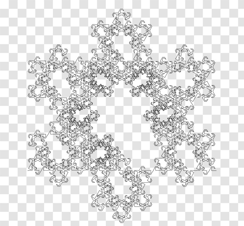 Fractal Dimension Curve Koch Snowflake Hausdorff Transparent PNG