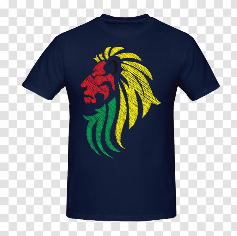Lion T-shirt Reggae Flag Rastafari - T Shirt - Lions Printing Transparent PNG