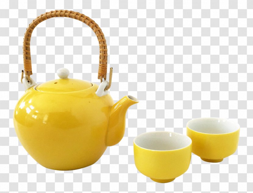 Teapot Kettle Tea Set Saucer - Dinnerware - Yellow Transparent PNG
