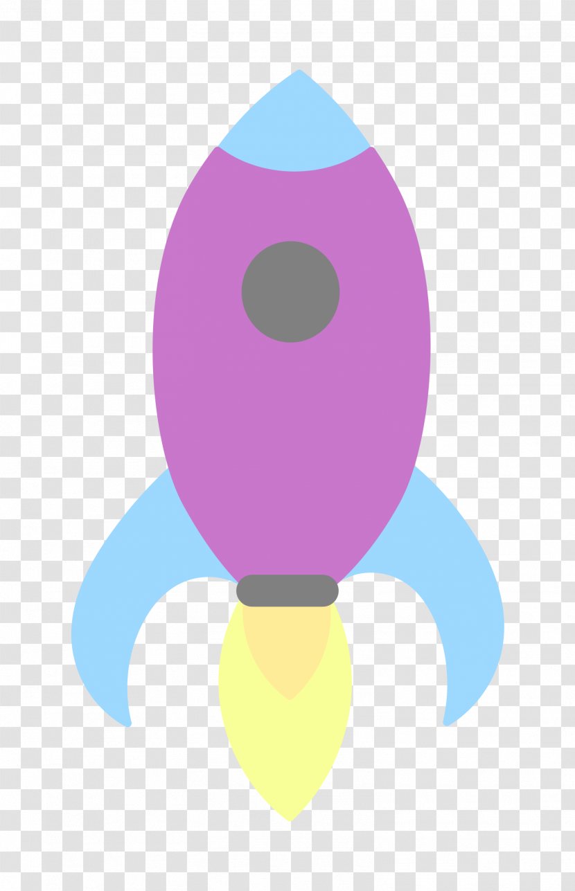 Spacecraft Rocket Pastel Clip Art - Purple Transparent PNG